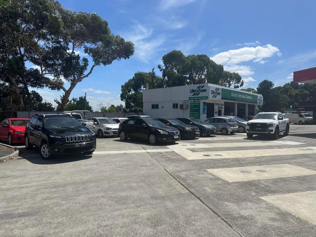 The Ultra Tune Mill Park forecourt and customer parking
